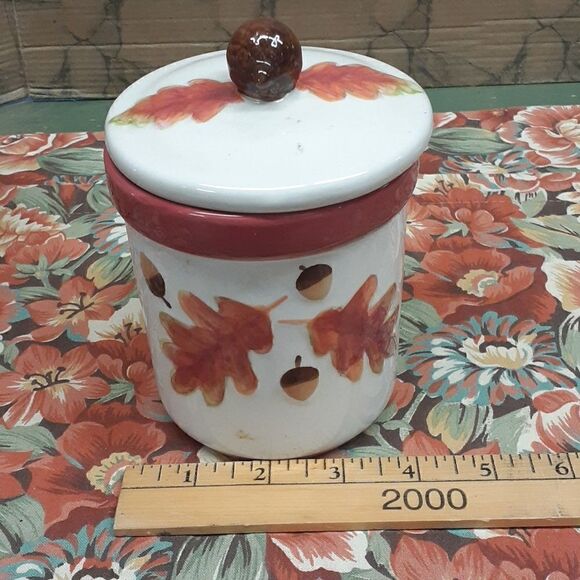 6 pc rustic farmhouse autumn placemats, bun basket, acorn candle "Thanks" bundle - Picture 5 of 12